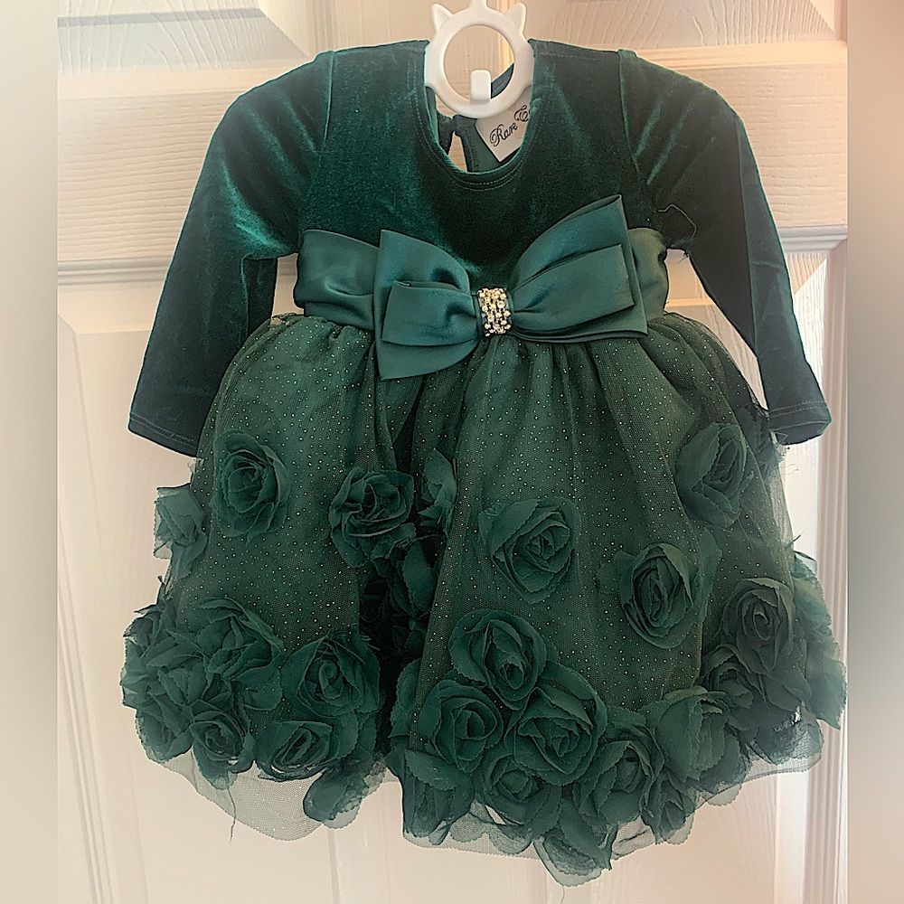 **HOST PICK** Rare Editions Baby Girls Long Sleeve A-Line Dress
